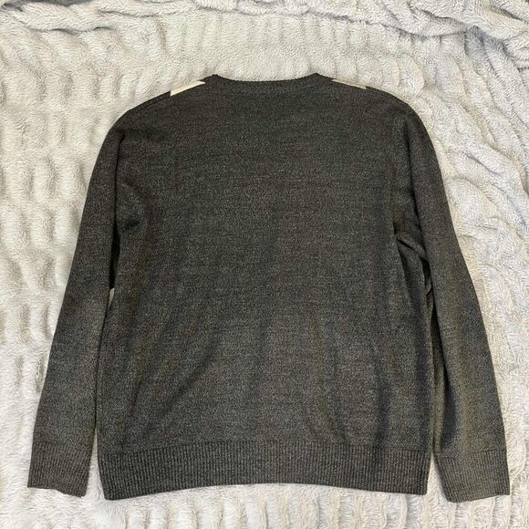 Tricots St Raphael Sweater Mens XL Gray Argyle Knit Pullover Classic Grandpacore - Picture 2 of 8